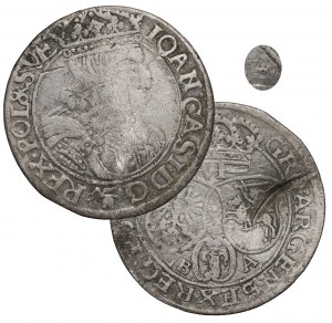 Jan II Kazimierz, Szóstak 1661, Lwów - RZADKOŚĆ trójlistki