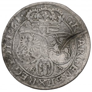 Johannes II. Kasimir, Sechster von 1661, Lemberg - RARE dreiblättrig