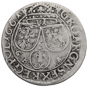 Johannes II. Kasimir, Sechster von 1661, Lemberg - RARE breite Büste