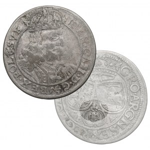 Johannes II. Kasimir, Sechster von 1661, Lemberg - RARE breite Büste