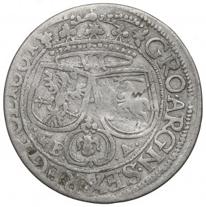 Jan II Kazimierz, Szóstak 1661, Lwów - RZADKI szerokie popiersie