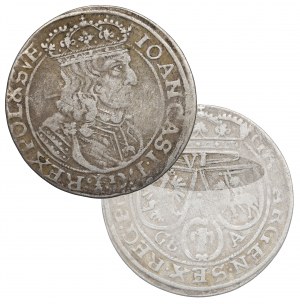 Jan II Kazimír, šestipence 1661, Lvov - rovné štíty