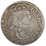 Johannes II. Kasimir, Sixpence 1661, Lemberg - gerade Schilde