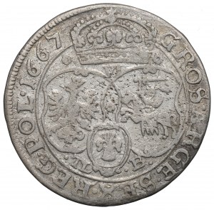 Jan II Kazimierz, Szóstak 1667, Bydgoszcz - ILUSTROWANY SVE hybryda