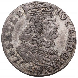 Jan II Kazimierz, Szóstak 1662, Poznań - kokardki