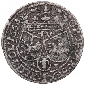 Jean II Casimir, Sixpence 1664, Cracovie - ILLUSTRATED error of nominal IV