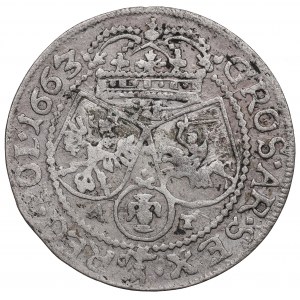 Jan II Kazimierz, Szóstak 1663, Kraków - NIEOPISANY