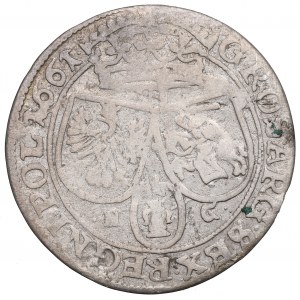 Jan II Kazimierz, Szóstak 1661, Poznań - ILUSTROWANY obwódka na rewersie