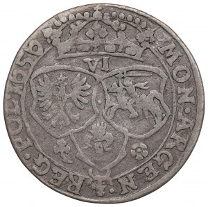 Jan II Kazimierz, Szóstak 1656, Kraków - ILUSTROWANY IO CASIM