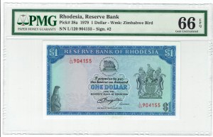 Rhodesien, Reserve Bank, 1 $ 1979 - PMG 66 EPQ