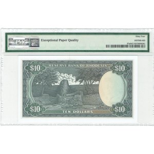 Rhodésie, Banque de réserve, 10 dollars 1976 - PMG 64 EPQ