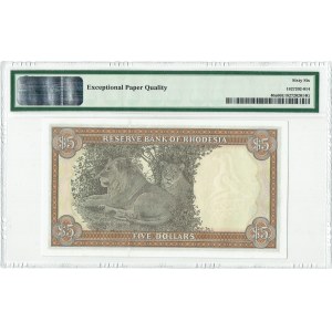 Rhodézia, Reserve Bank, 5 USD 1979 - PMG 66 EPQ