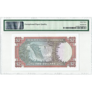 Rhodézia, Reserve Bank, 2 USD 1977 - PMG 63 EPQ