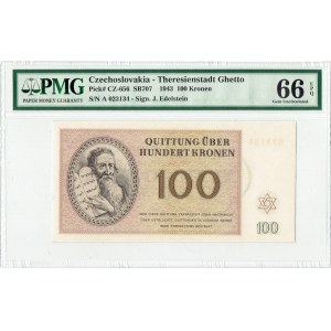 Czechosłowacja Getto -Terezin , 100 koron 1943 - PMG 66 EPQ