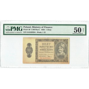 II RP, 1 Zloty 1938 IA - PMG 50