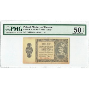 II RP, 1 złoty 1938 IA - PMG 50