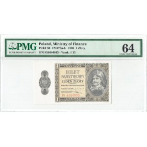 II RP, 1 zloty 1938 IG - PMG 64