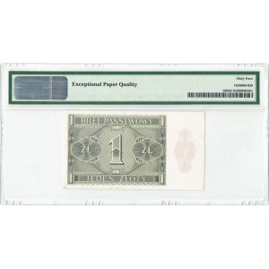 II RP, 1 Zloty 1938 IG - PMG 64 EPQ