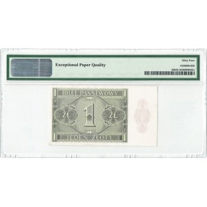 II RP, 1 złoty 1938 IG - PMG 64 EPQ