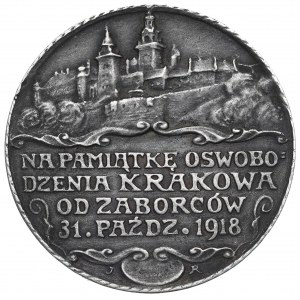 II RP, Médaille de la libération de Cracovie 1918 - moulage ultérieur