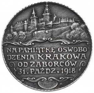 II RP, Medaglia della liberazione di Cracovia 1918 - successivamente fusa