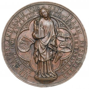 Allemagne, Saxe, médaille du 25e anniversaire de mariage 1847