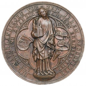 Germany, Saxony, Medal 25 years of marriage 1847