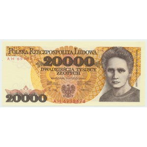 PRL, 20000 złotych 1989 AH