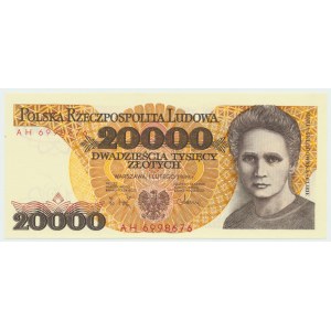 Poľská ľudová republika, 20000 zlotých 1989 AH