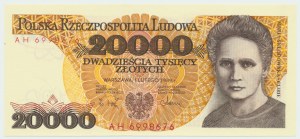 PRL, 20000 złotych 1989 AH