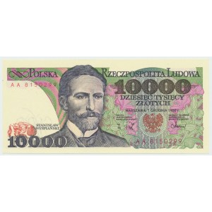 PRL, 10000 złotych 1988 AA