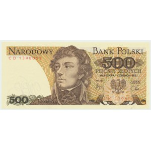 République populaire de Pologne, 500 zlotys 1982 CD