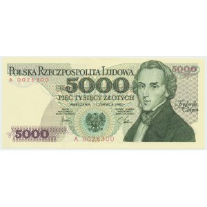 Polská lidová republika, 5000 zlotých 1982 A