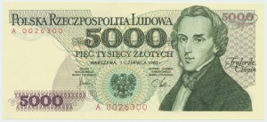 République populaire de Pologne, 5000 zloty 1982 A