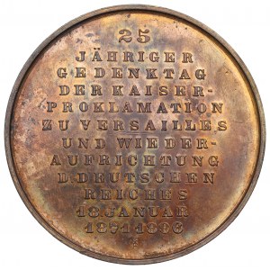 Germania, medaglia del 25° anniversario della proclamazione dell'Impero tedesco a Versailles