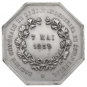 France, Medal Society General credit industrial and commercial 1859