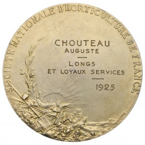 Francúzsko, medaila Národnej záhradníckej spoločnosti 1925