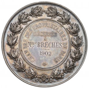 Francia, medaglia premio Camera dei proprietari di Parigi 1902