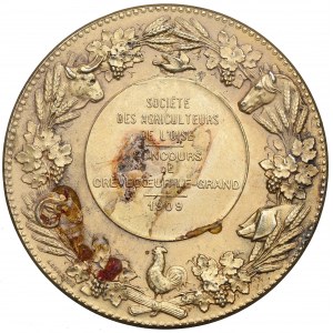 Francúzsko, medaila Poľnohospodárskej spoločnosti Oise 1909