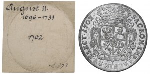 August II Silný, Thaler 1702 Řád Dannebrogu - cínový tisk