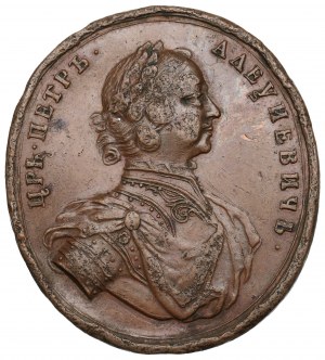 Russia, Pietro I, medaglia Battaglia di Kalisz 1706