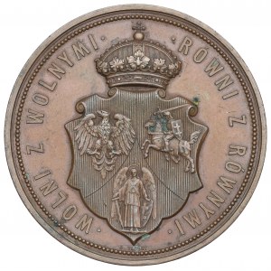 Polen, Medaille zum 300. Jahrestag der Vereinigung von Lublin 1869 - selten
