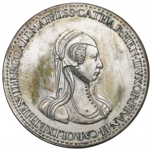 Francja, Medal 1558-1590, Katarzyna żona Henryka II - kopia galwaniczna