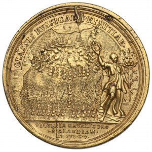 Russie, Pierre Ier, Médaille de la bataille de Gangut 1714 - Version du XIXe siècle par Ivanov