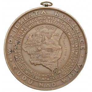 II RP, médaille commémorant le 10e anniversaire du miracle de la Vistule, 1930