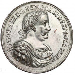 Jan III Sobieski, médaille de couronnement SIC MUNITA TUTIOR - une copie galvanique