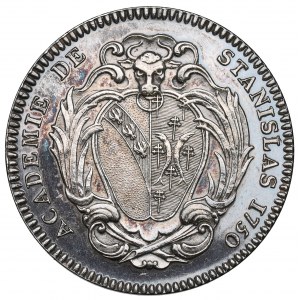 Polonia/Francia, Stanislaw Leszczynski, medaglia Accademia Stanislaw 1750