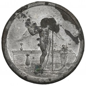 Augustus III Sas, Medal to commemorate the death of Augustus the Strong - print in pewter