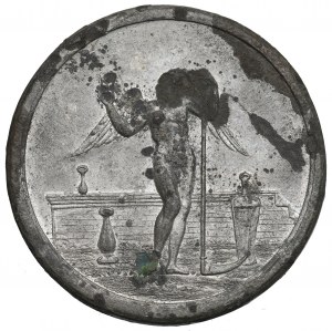 Augustus III Sas, Medal to commemorate the death of Augustus the Strong - print in pewter