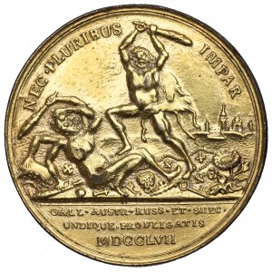 Německo, Prusko, medaile Bitva u Rossbachu 1757 - stará sběratelská kopie